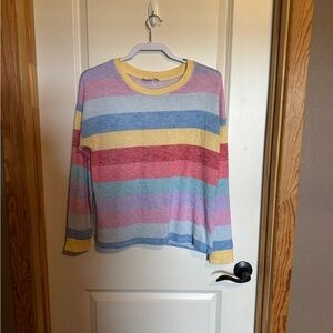 Pink‎ Republic Womens Size Medium Colorful Striped Long Sleeve Top